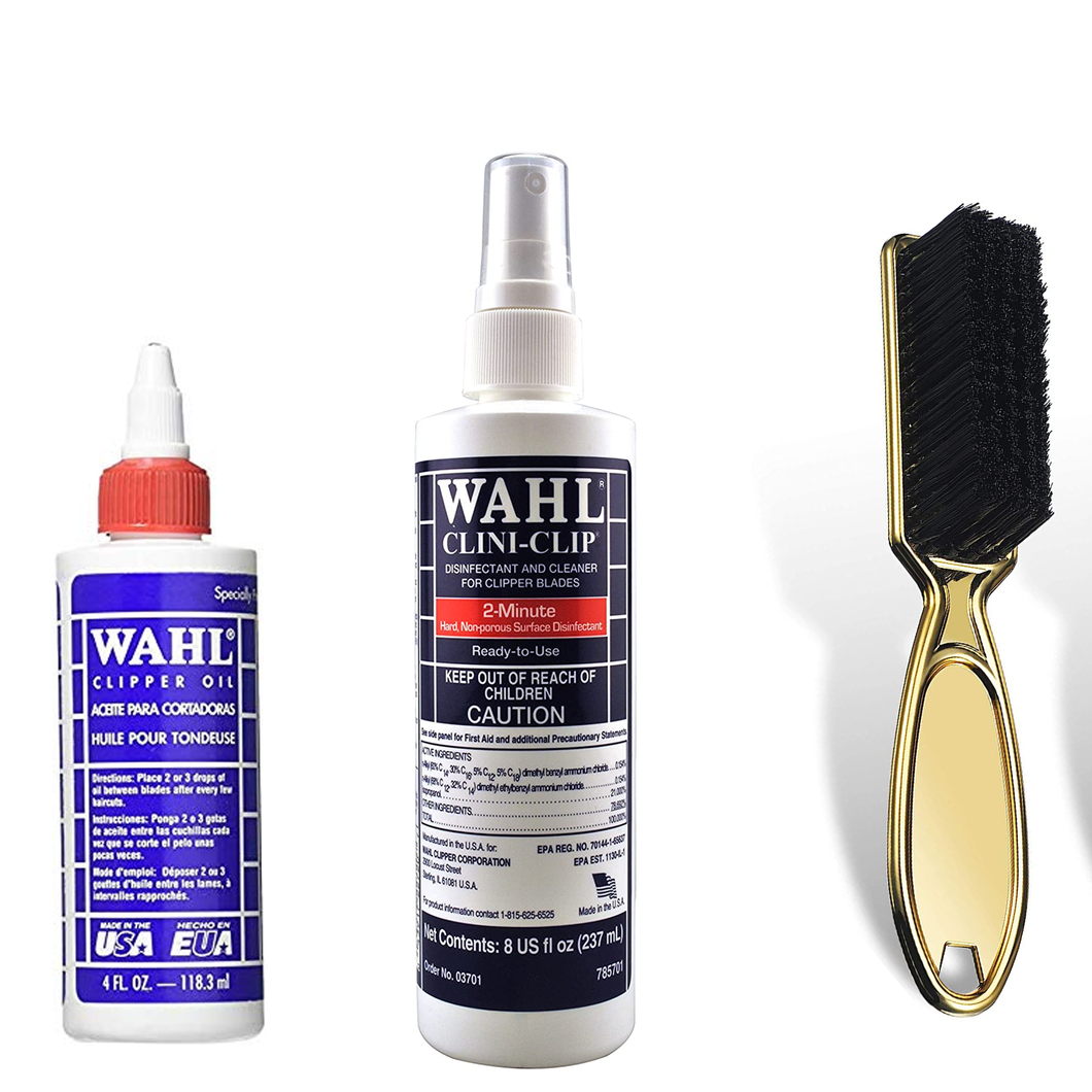 Wahl Clini-Clip Blade Disinfectant with clipper oil and brush – Elegant  Barber Zone